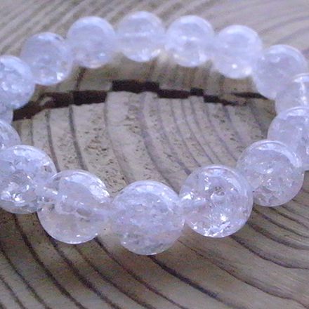 ≪最強パワー≫魔法のクラック水晶ブレスレット【12mm】